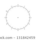Analog clock-like template with numbers 0-12 - Half-day and 12-hour logs and pie charts 131842459