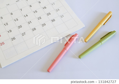 Calendar and pen schedule Calendar and pen schedule 131842727