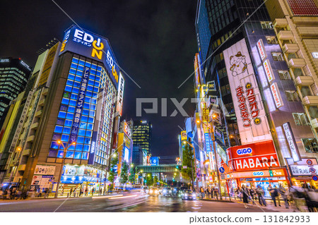 Tokyo cityscape, Japan. October 10th. Inbound tourism continues... Akihabara bustling with foreign tourists. 131842933