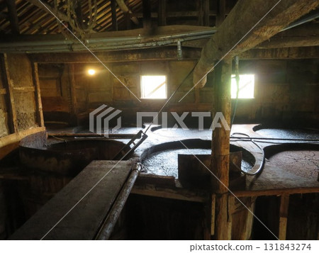 Soy sauce barrel storehouse 131843274