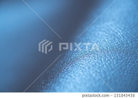 Image of blue metallic leather material 131843438