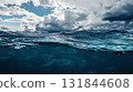 Tranquil underwater scene with copy space 131844608