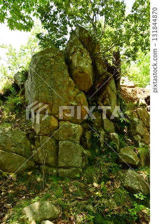 Kagamiyama Castle 34 Stone wall of the 1st enclosure 131844870