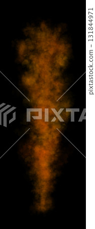 Orange translucent smoke or vapor isolated on transparent background creating fiery and intense atmospheric visual effect with dramatic and magical feel 131844971