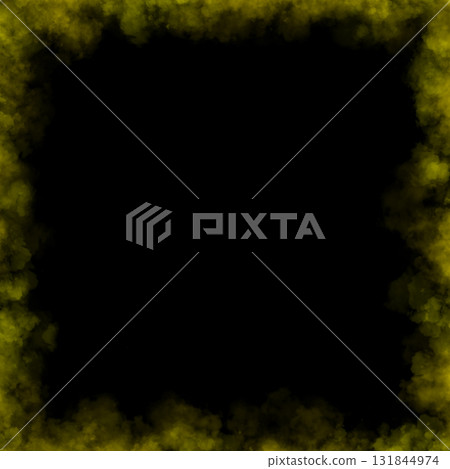 Yellow smoky square frame with transparent background and soft cloudy edges ideal for abstract compositions and digital visual projects Yellow smoky square frame with transparent background and soft cloudy edges ideal for abstract compositions and digital visual projects 131844974