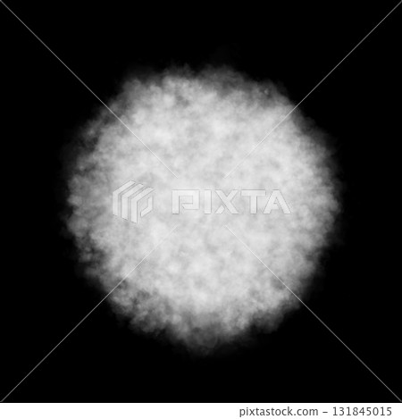 Round white smoke texture background with soft edges and transparent center for design overlay or creative compositions 131845015