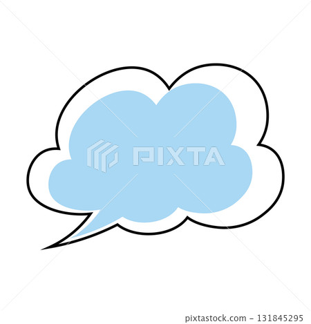 Simple speech bubble illustration - Fluffy Simple speech bubble illustration - Fluffy 131845295