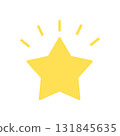 Shiny yellow star icon - Simple and cute star mark, important and high-rated image material 131845635