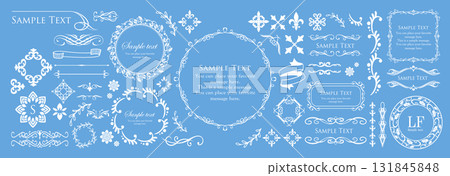 Christmas label and border design set 131845848