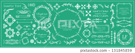 Christmas label and border design set 131845859