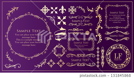 聖誕標籤和邊框設計套裝 131845868