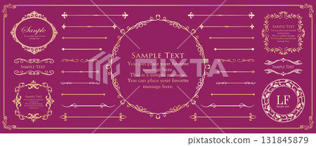 聖誕標籤和邊框設計套裝 131845879