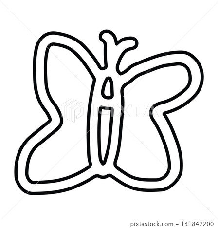 Butterfly outline for animal, tattoo, kid colouring book, art, painting, sketch, spring, summer, zoo, souvenir, cartoon character, comic, mascot, patch, brooch, picnic, park, yard, insect, blossom 131847200