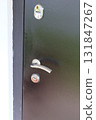 House closed door with a handle 131847267
