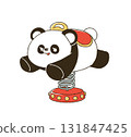 Panda swinging toy 131847425
