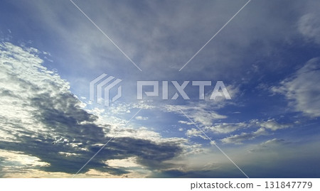 Dramatic Sky with Dynamic Cloud Formations Awe-Inspiring Atmospheric Beauty for Creative Projects 131847779