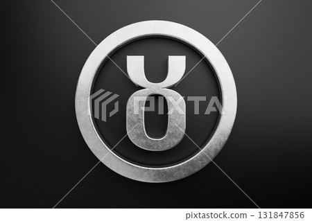 a metal sign of aTaurus on a black background. a metal sign of aTaurus on a black background. 131847856