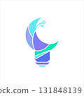 Creative light bulb logo design isolated on white background, idea and innovation concept vector design 131848139