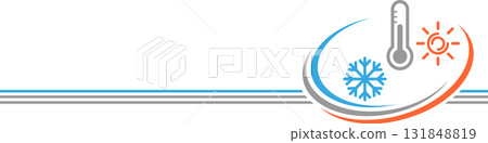 house, sun, snowflake, thermometer, air conditioning, installer, plumber, logo, background house, sun, snowflake, thermometer, air conditioning, installer, plumber, logo, background 131848819