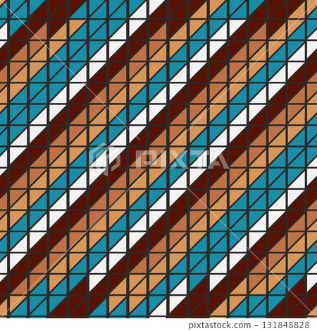 Retro style diagonal stripes and angular shapes. quilt blocks design, seamless repeating vector pattern, Abstract simple geometric background for fabric, textile design or interior decoration. Retro style diagonal stripes and angular shapes. quilt blocks design, seamless repeating vector pattern, Abstract simple geometric background for fabric, textile design or interior decoration. 131848828
