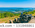從伊勢志摩天際線欣賞伊勢灣和摩托車 131848861