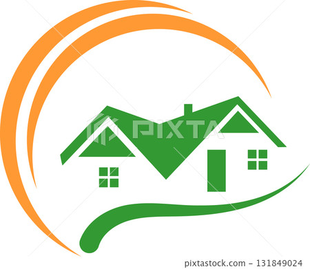 houses, real estate, real estate agent, illustration, logo, background 131849024