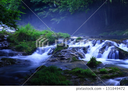 Fantastic waterfall shrouded in mist 131849472
