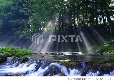 Fantastic waterfall shrouded in mist Fantastic waterfall shrouded in mist 131849475