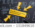 Charts about marketing strategy. Business planning. 131849610