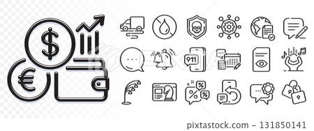 Locks, Discounts chat and Bell line icons for web app. Glare of light effect. Message icon. Pack of Currency rate, Online voting, Account pictogram icons. Vector Locks, Discounts chat and Bell line icons for web app. Glare of light effect. Message icon. Pack of Currency rate, Online voting, Account pictogram icons. Vector 131850141