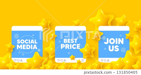 Best price social media post. Join us template mockup. Best Price tag. Special offer Sale sign. Advertising Discounts symbol. Like, comment and share icons. Vector Best price social media post. Join us template mockup. Best Price tag. Special offer Sale sign. Advertising Discounts symbol. Like, comment and share icons. Vector 131850405