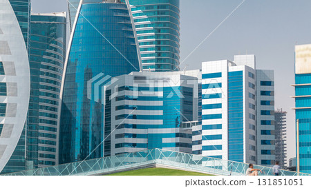 The high-rise district of Doha timelapse 131851051