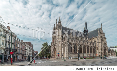 Church of Our Lady of Victories at the Sablon timelapse hyperlapse in Brussels, Belgium. Church of Our Lady of Victories at the Sablon timelapse hyperlapse in Brussels, Belgium. 131851253