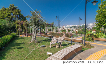 Meremerli park timelapse hyperlapse, located on the top of the rocky cliff in Antalya. 131851354