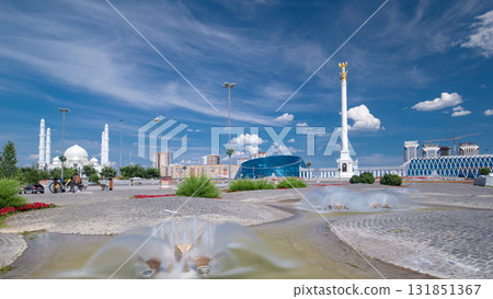 Fountain on the Independence Square timelapse hyperlapse Fountain on the Independence Square timelapse hyperlapse 131851367