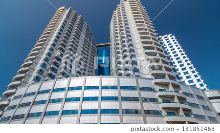 Modern new towers in Ajman timelapse hyperlapse. Cityscape of Ajman. Modern new towers in Ajman timelapse hyperlapse. Cityscape of Ajman. 131851463