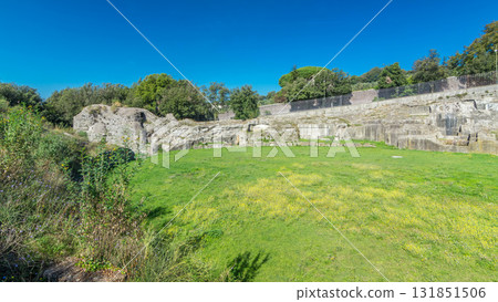 Anfiteatro Severiano in beautiful town of Albano Laziale timelapse hyperlapse, Italy Anfiteatro Severiano in beautiful town of Albano Laziale timelapse hyperlapse, Italy 131851506