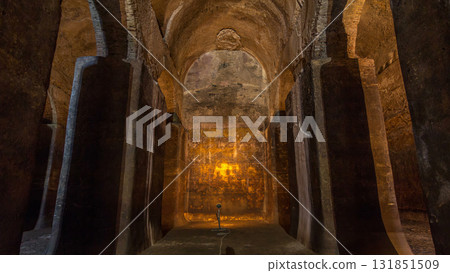 Cisternoni della II Legione Partica in beautiful town of Albano Laziale timelapse hyperlapse, Italy 131851509