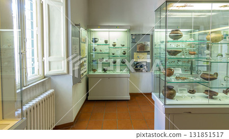 Museo Di Villa Ferrajoli in beautiful town of Albano Laziale timelapse hyperlapse, Italy 131851517