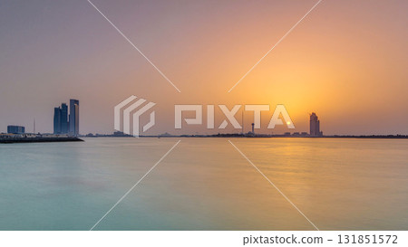 Sunset in Abu Dhabi over Marina Island timelapse Sunset in Abu Dhabi over Marina Island timelapse 131851572