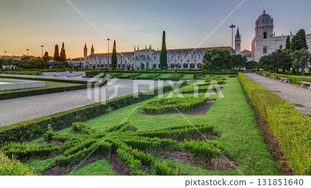 Mosteiro dos Jeronimos timelapse, located in the Belem district of Lisbon, Portugal. 131851640