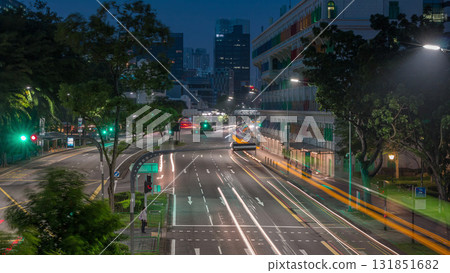 Old Hill Street Police Station historic building in Singapore night to day timelapse. 131851682