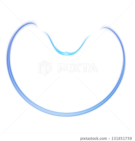 Abstract blue luminous ring transparent background 131851739