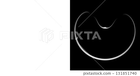 Abstract light ring transparent and black background 131851740