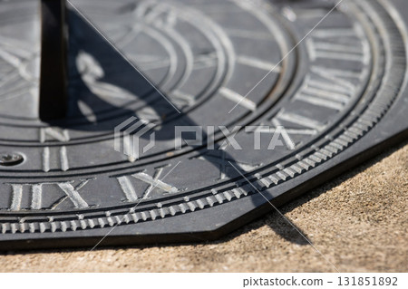 The clock indicated by the sundial The clock indicated by the sundial 131851892