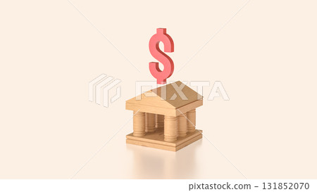 The Bank Building for Earn or save concept 3d Rendering. The Bank Building for Earn or save concept 3d Rendering. 131852070