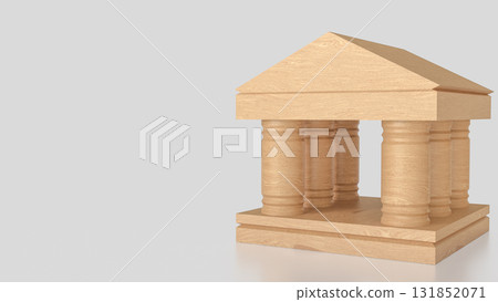 The Bank Building for Earn or save concept 3d Rendering. The Bank Building for Earn or save concept 3d Rendering. 131852071