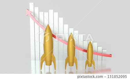 The Rocket for Business concept 3d Rendering. The Rocket for Business concept 3d Rendering. 131852095