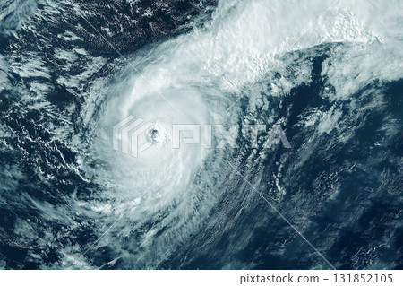 Hurricane from space, atmospheric cyclone. Elements of this image furnished by NASA 131852105