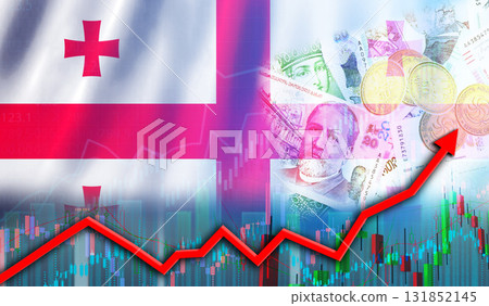 Georgia Economy Growth on Financial Chart. Georgia financial growth concept, economic recovery Georgia Economy Growth on Financial Chart. Georgia financial growth concept, economic recovery 131852145